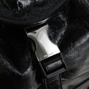 PRADA Backpack Leather 2way Black Silver Auth BA16262SAM-18