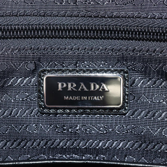 PRADA Backpack Leather 2way Black Silver Auth BA16262SAM
