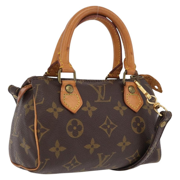 LOUIS VUITTON Monogram Mini Speedy Hand Bag M41534 LV Auth BA16265V
