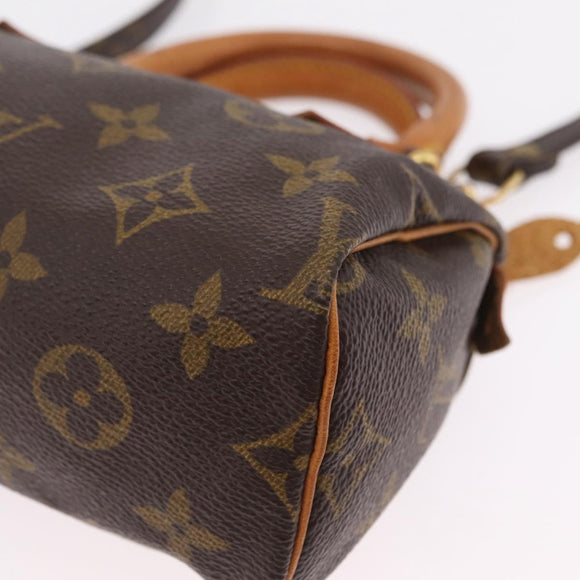 LOUIS VUITTON Monogram Mini Speedy Hand Bag M41534 LV Auth BA16265V