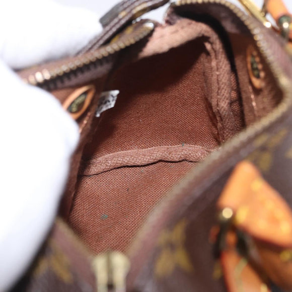 LOUIS VUITTON Monogram Mini Speedy Hand Bag M41534 LV Auth BA16265V