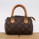 LOUIS VUITTON Monogram Mini Speedy Hand Bag M41534 LV Auth BA16265V-25