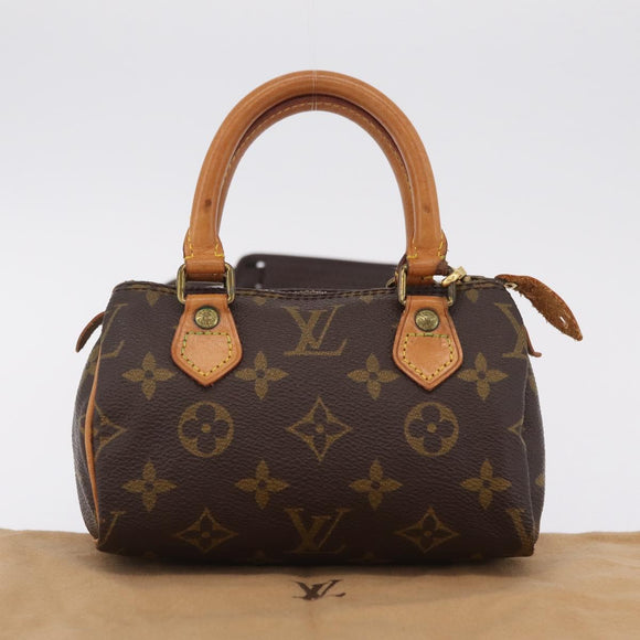 LOUIS VUITTON Monogram Mini Speedy Hand Bag M41534 LV Auth BA16265V