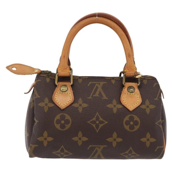 LOUIS VUITTON Monogram Mini Speedy Hand Bag M41534 LV Auth BA16265V
