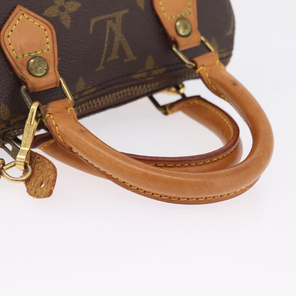 LOUIS VUITTON Monogram Mini Speedy Hand Bag M41534 LV Auth BA16265V