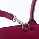 Salvatore Ferragamo Studio Bag Small Leather 2way Purple Silver Auth BA16267V-21