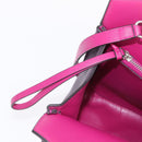 Salvatore Ferragamo Studio Bag Small Leather 2way Purple Silver Auth BA16267V-27
