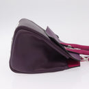 Salvatore Ferragamo Studio Bag Small Leather 2way Purple Silver Auth BA16267V-4