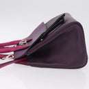 Salvatore Ferragamo Studio Bag Small Leather 2way Purple Silver Auth BA16267V-6