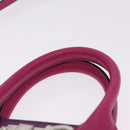 Salvatore Ferragamo Studio Bag Small Leather 2way Purple Silver Auth BA16267V-9