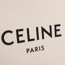 CELINE Vertical Cabas Large Hand Bag Canvas Ivory Gold Tone Auth BA16270M-14