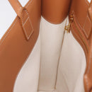 CELINE Vertical Cabas Large Hand Bag Canvas Ivory Gold Tone Auth BA16270M-20