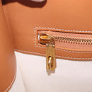 CELINE Vertical Cabas Large Hand Bag Canvas Ivory Gold Tone Auth BA16270M-21
