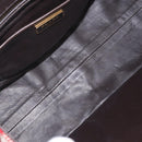 PRADA Hand Bag Canvas Red Gold Tone Auth BA16272V-24