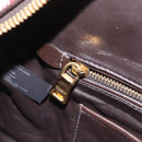 PRADA Hand Bag Canvas Red Gold Tone Auth BA16272V-27