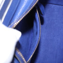 CELINE Luggage Micro Shopper Hand Bag Leather Blue Gold Tone Auth BA16273V-23