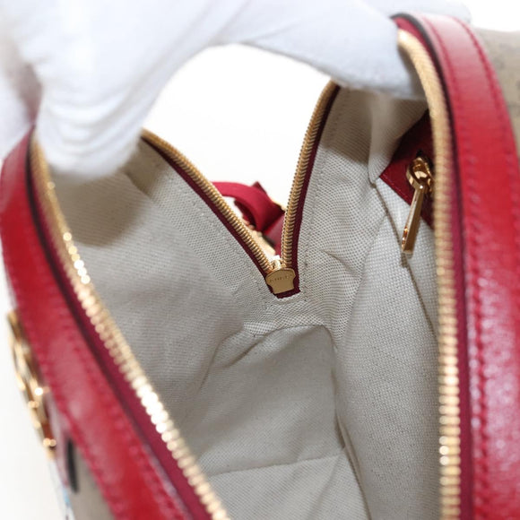GUCCI Doraemon Micro GG Backpack PVC Beige Gold Tone 647816 Auth BA16280M