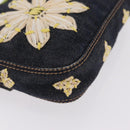 FENDI Mamma Baguette Shoulder Bag Denim Navy Silver Auth BA16282SAM-14