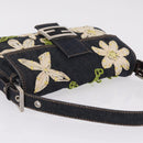 FENDI Mamma Baguette Shoulder Bag Denim Navy Silver Auth BA16282SAM-6