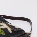 FENDI Mamma Baguette Shoulder Bag Denim Navy Silver Auth BA16282SAM-8