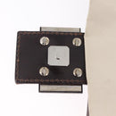 FENDI Mamma Baguette Shoulder Bag cotton Ivory Silver Auth BA16283-17