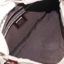 FENDI Mamma Baguette Shoulder Bag cotton Ivory Silver Auth BA16283-21