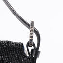 FENDI Mamma Baguette Shoulder Bag Beads Black Silver Auth BA16285SAM-16