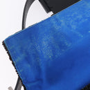FENDI Mamma Baguette Shoulder Bag Beads Black Silver Auth BA16285SAM-21