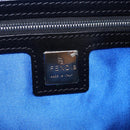 FENDI Mamma Baguette Shoulder Bag Beads Black Silver Auth BA16285SAM-23