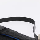 FENDI Mamma Baguette Shoulder Bag Beads Black Silver Auth BA16285SAM-8