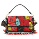 FENDI Zucca Canvas Mamma Baguette Shoulder Bag Brown Gold 8BR600 Auth BA16286SM-13