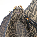 FENDI Zucca Canvas Mamma Baguette Shoulder Bag Brown Gold 8BR600 Auth BA16286SM-30