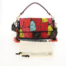 FENDI Zucca Canvas Mamma Baguette Shoulder Bag Brown Gold 8BR600 Auth BA16286SM-12