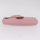 FENDI Selleria Mamma Baguette Shoulder Bag Leather Pink Silver Auth BA16287V-12