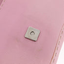FENDI Selleria Mamma Baguette Shoulder Bag Leather Pink Silver Auth BA16287V-20
