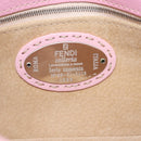 FENDI Selleria Mamma Baguette Shoulder Bag Leather Pink Silver Auth BA16287V-22