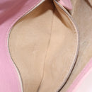 FENDI Selleria Mamma Baguette Shoulder Bag Leather Pink Silver Auth BA16287V-27