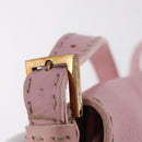 FENDI Selleria Mamma Baguette Shoulder Bag Leather Pink Silver Auth BA16287V-28