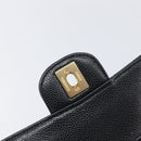 CHANEL Matelasse 25 Chain Shoulder Bag Caviar Skin Black Gold CC Auth BA16288SM-17