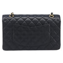 CHANEL Matelasse 25 Chain Shoulder Bag Caviar Skin Black Gold CC Auth BA16288SM-3