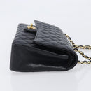 CHANEL Matelasse 25 Chain Shoulder Bag Caviar Skin Black Gold CC Auth BA16288SM-4