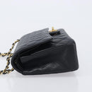 CHANEL Matelasse 25 Chain Shoulder Bag Caviar Skin Black Gold CC Auth BA16288SM-5