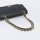 CHANEL Matelasse 25 Chain Shoulder Bag Caviar Skin Black Gold CC Auth BA16288SM-7