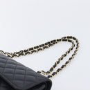 CHANEL Matelasse 25 Chain Shoulder Bag Caviar Skin Black Gold CC Auth BA16288SM-8