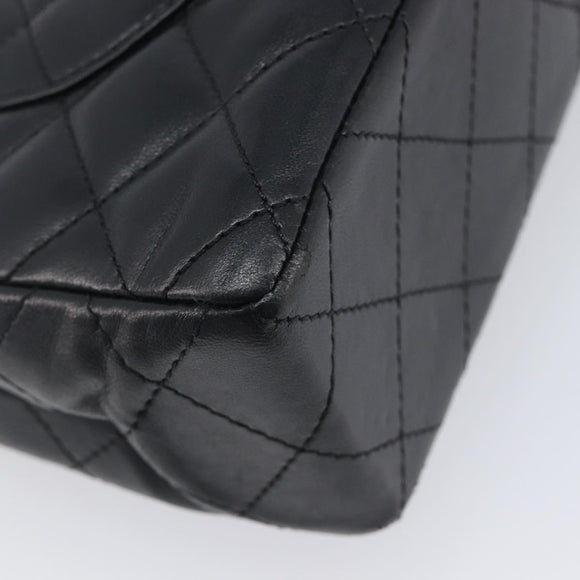 CHANEL Matelasse Chain Shoulder Bag Lamb Skin Paris limited Black Auth BA16289SM