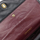 CHANEL Matelasse Chain Shoulder Bag Lamb Skin Paris limited Black Auth BA16289SM-20