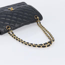 CHANEL Matelasse Chain Shoulder Bag Lamb Skin Paris limited Black Auth BA16289SM-7
