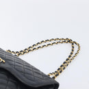 CHANEL Matelasse Chain Shoulder Bag Lamb Skin Paris limited Black Auth BA16289SM-8