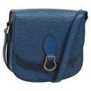 LOUIS VUITTON Epi Saint Cloud PM Shoulder Bag Blue M52195 LV Auth BA1629-1