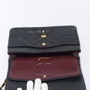 CHANEL Matelasse 25 Chain Shoulder Bag Lamb Skin Black Gold CC Auth BA16290SM-20